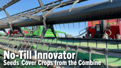 No-Till Innovator Seeds Cover Crops from the Combine